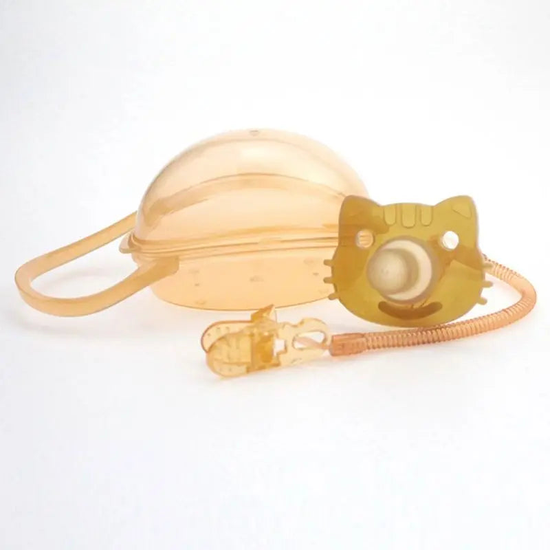 2021 Baby Kids Silicone Cat Dummy Pacifier - Soother Nipple Toy with Strap Chain Clip & Storage Box Holder