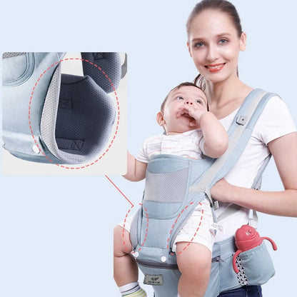 Ergonomic Baby Carrier Backpack - Infant Hipseat Front-Facing Wrap Sling for Travel