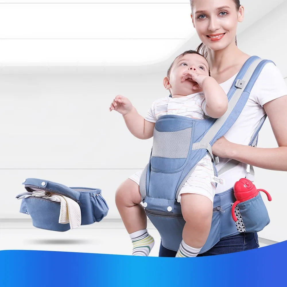 Ergonomic Baby Carrier Backpack - Infant Hipseat Front-Facing Wrap Sling for Travel