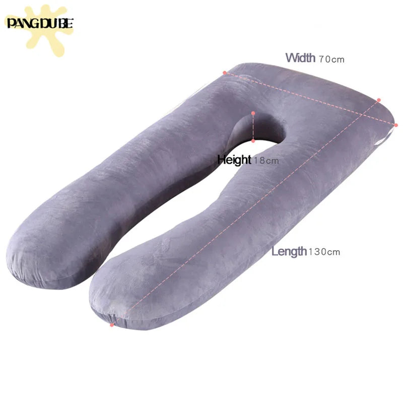 PANGDUBE Pregnancy Pillow 130x70cm - Sleeping Waist & Nursing Pillow for Pregnant Women