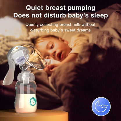 Dr.isla Manual Breast Pump - BPA-Free Suction Milk Pump for Baby Feeding & Postpartum Use