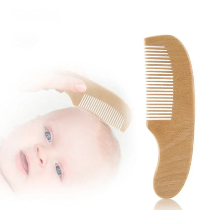 Personalized Wooden Baby Hairbrush - Engraved Infant Name Hair Comb - Perfect Gift for Birth, Baptism, and Birthday