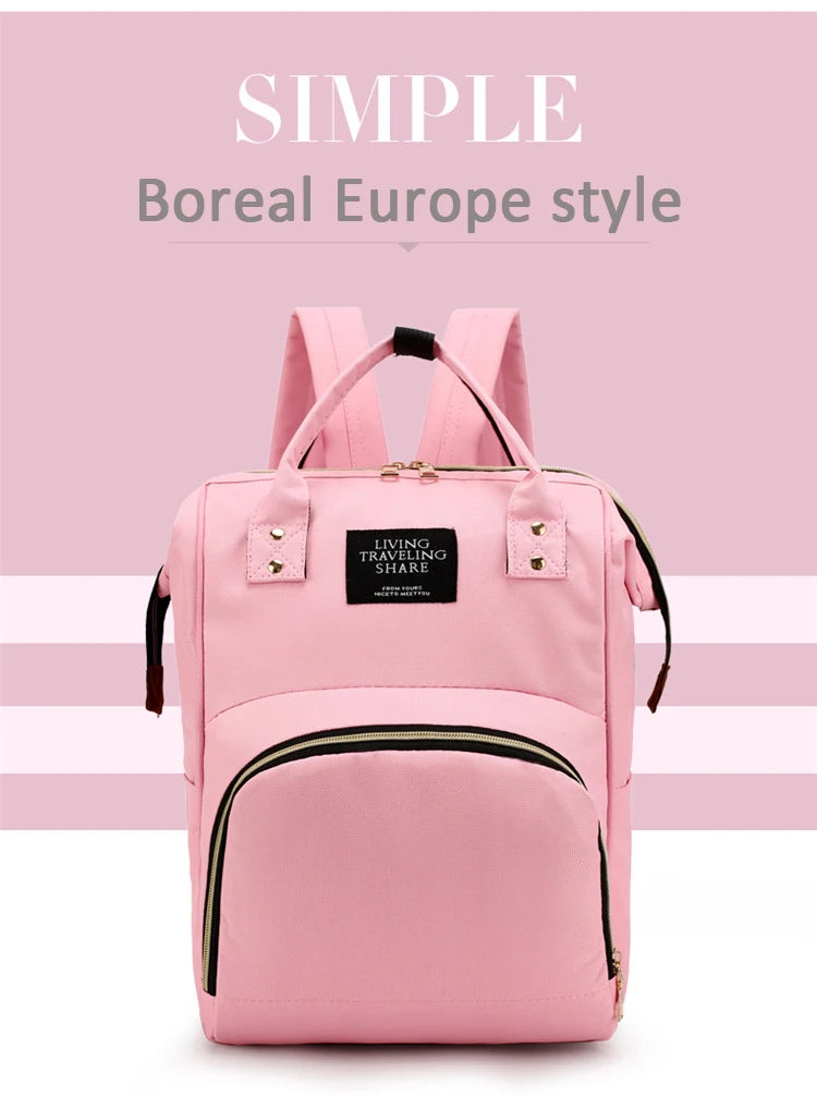 Portable Multi-Functional Mommy Bag - Fashionable Diaper Bag Backpack