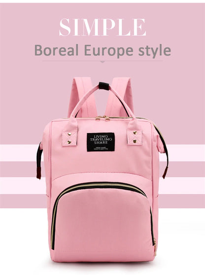 Portable Multi-Functional Mommy Bag - Fashionable Diaper Bag Backpack