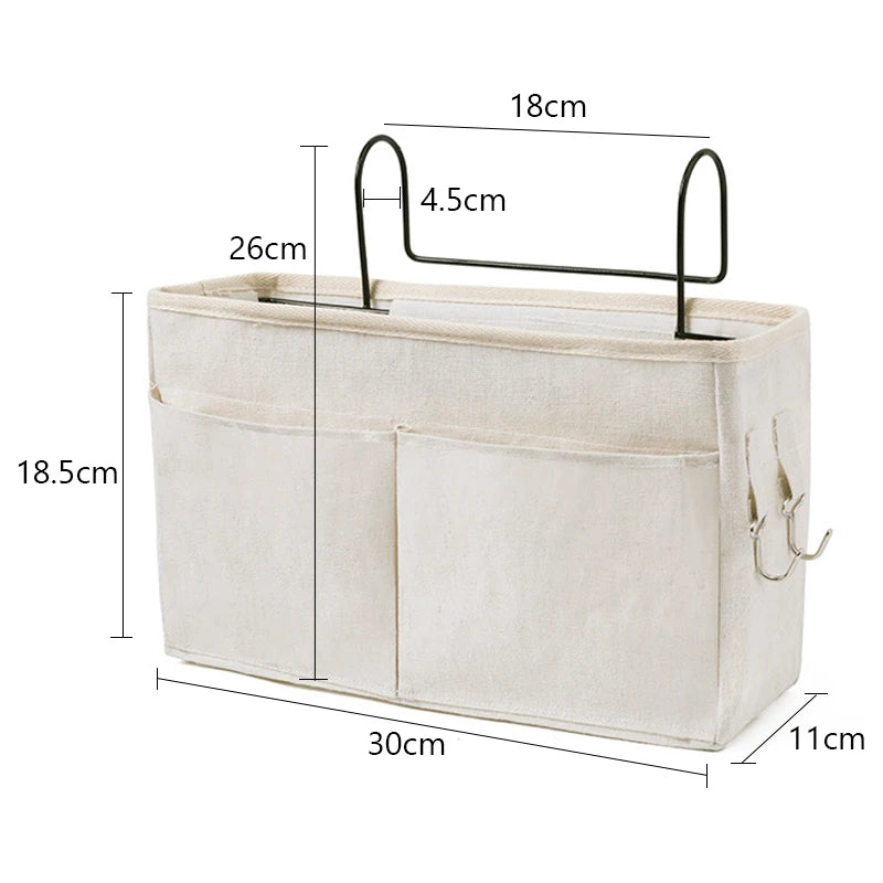 Portable Baby Care Essentials Hanging Organizer - Crib Storage Diaper Bag for Baby Bed