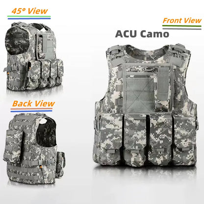 Child Tactical Military Gear Plate Carrier Vest - Airsoft Combat, Paintball, Hunting, and Outdoor Molle Assault Vest for Kids