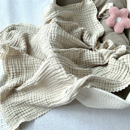 Baby Blanket Newborn - 6 Layers Muslin Swaddle Wrap, Soft Toddler Bath Towel