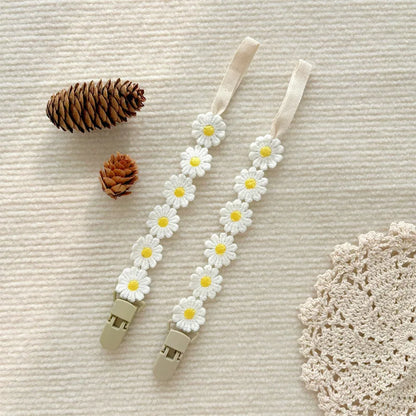 Little Daisy Baby Pacifier Clips - Pacifier Chain & Nipple Holder for Toddlers, Baby Shower Gift