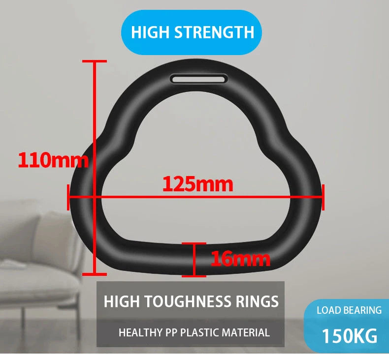 Gymnastics Rings for Kids - Non-Slip Gym Rings with Swing & Adjustable Straps, Pull-Up Workout Fitness Equipment Toy