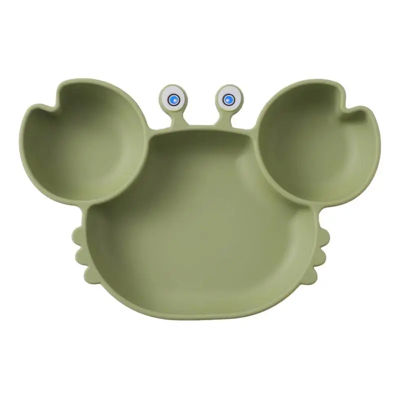 Kawaii Crab Baby Feeding Set - Silicone Baby Bowls, Plates & Spoons, Non-Slip Tableware for Kids