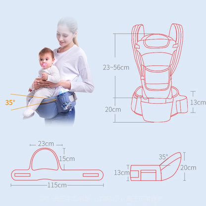 Ergonomic Baby Carrier Backpack - Infant Hipseat Front-Facing Wrap Sling for Travel