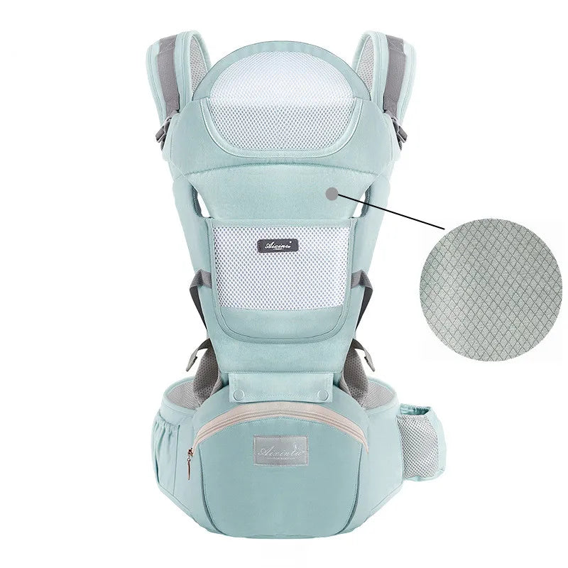 Ergonomic Baby Carrier with Multifunctional Waist Stool - Newborn to Toddler Multi-Use Kangaroo Bag