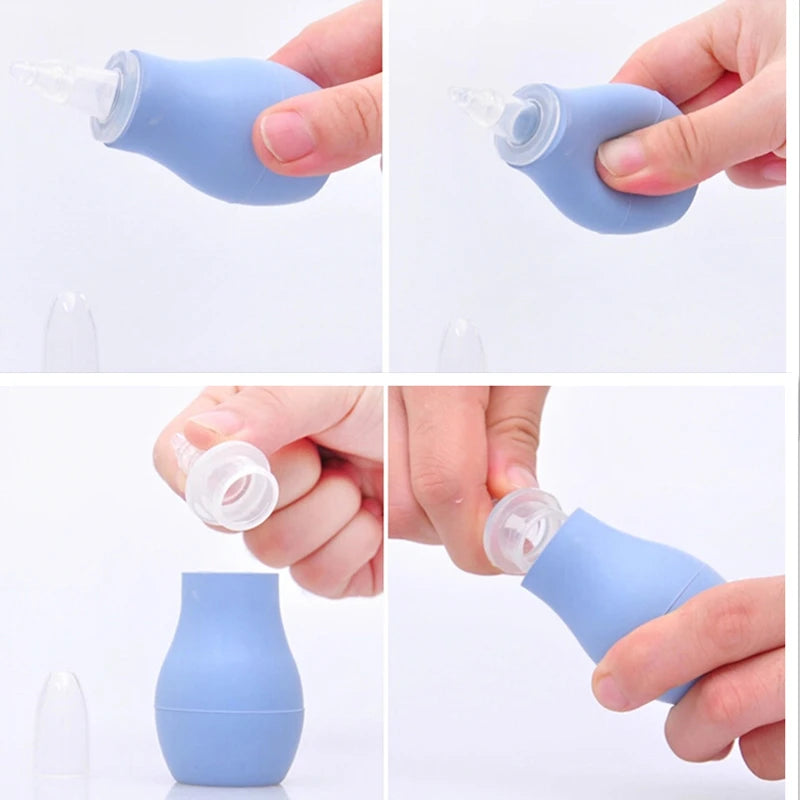 Newborn Silicone Baby Safety Nose Cleaner - Vacuum Suction Nasal Aspirator