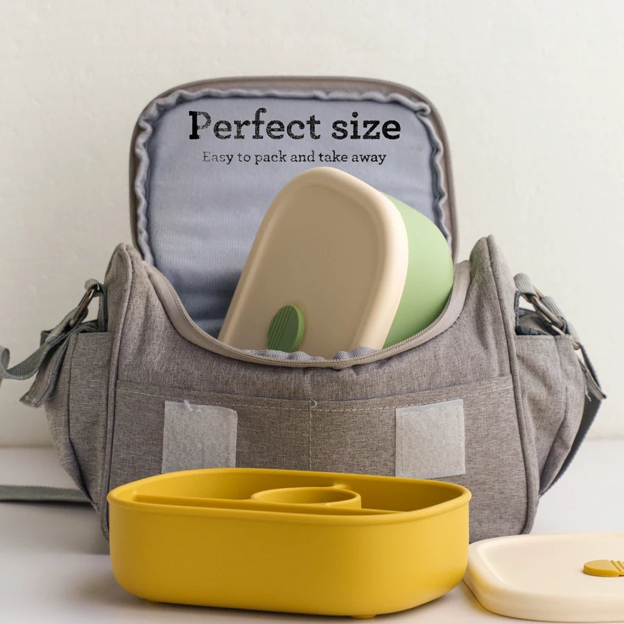 New Silicone Lunch Box for Babies - Portable BPA Free Kids Bento Box