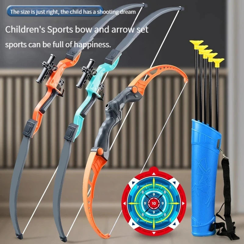 92cm Bow and Arrow Toy Set for Children - Archery Practice Recurve Bow with Target, Outdoor Sports Shooting Toy for Kids