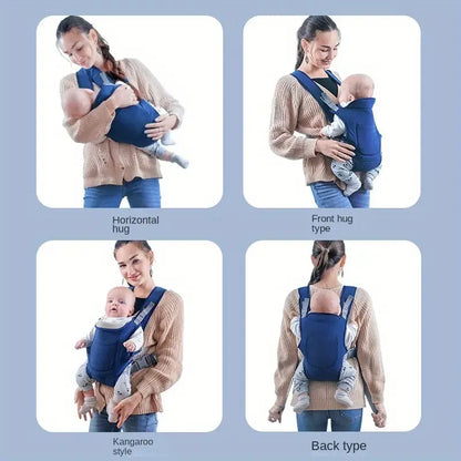 Ergonomic Baby Carrier Kangaroo Sling - Front & Back Facing Wrap for Newborns to 24 Months