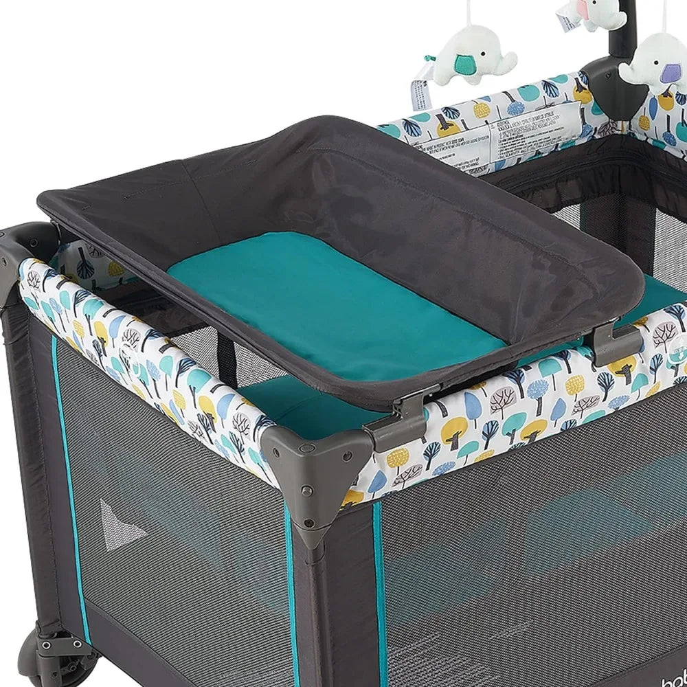 Portable Crib for Baby - Portable Baby Playpen with Detachable Bassinet and Changing Table