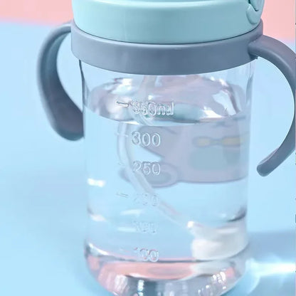 350ml Baby Bottle with Straw - Wide-Caliber Dual-Use Drinking Cup