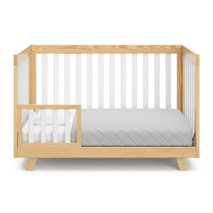 Storkcraft Beckett Convertible Crib - Natural with White Slats