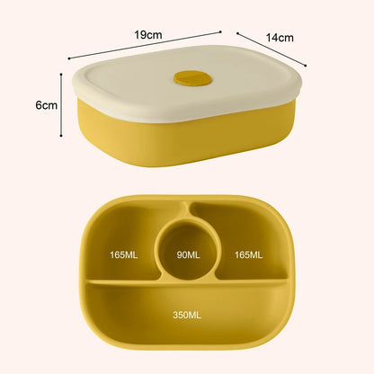 New Silicone Lunch Box for Babies - Portable BPA Free Kids Bento Box