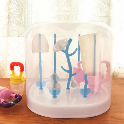 Baby Bottle Drying Rack - Removable Tree Shape Feeding Cup Holder & Pacifier Storage Drying Shelf