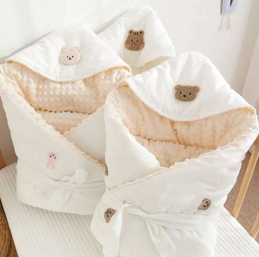 Newborn Baby Blanket Envelope Swaddle Wrap - Soft Cotton Infant Sleep Sack