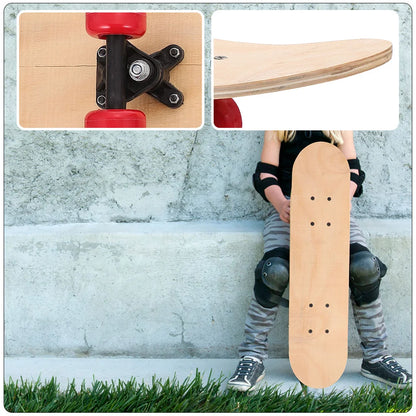 DIY Blank Skateboard Wooden Decks - Customizable Longboard with Wheels, Trucks & Graffiti Supplies for Kids