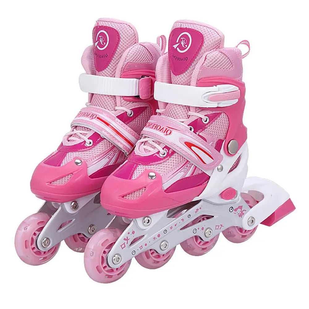 Adjustable Inline Roller Skates for Kids - Multi-Color Durable Skates with Triple Sealing for Safety