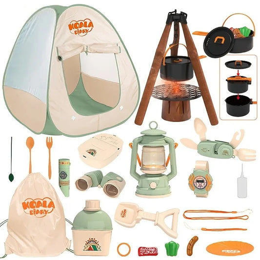 Kids Camping Set Outdoor Explorer Kit - Includes Bug Catcher, Pop-Up Tent & Camping Gear