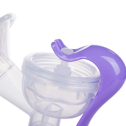 Manual Breast Pump - Baby Feeding Suction Milk Pump with Bottle for Postpartum Use