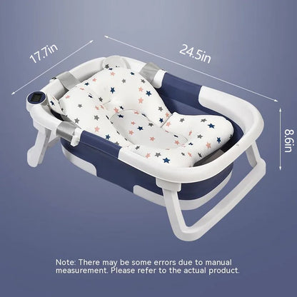 Silicone Baby Bath Tub with Real-Time Temperature Sensing