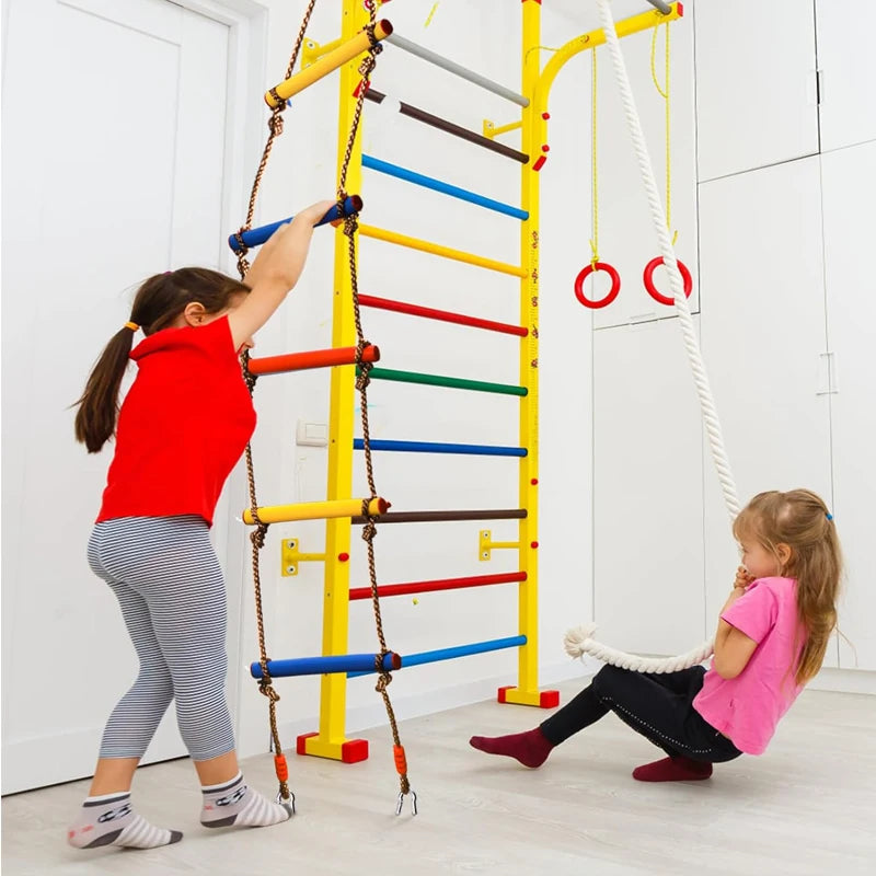 Climbing Rope Ladder for Kids - Outdoor Playground Swing, Tree House, Backyard Games, and Sensory Integration Training Equipment