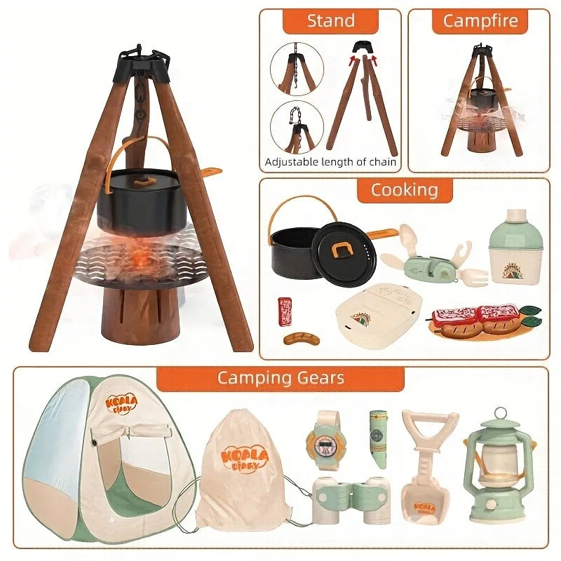 Kids Camping Set Outdoor Explorer Kit - Includes Bug Catcher, Pop-Up Tent & Camping Gear