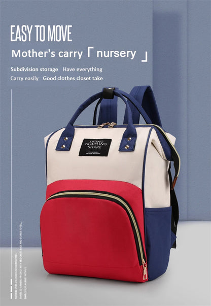 Portable Multi-Functional Mommy Bag - Fashionable Diaper Bag Backpack