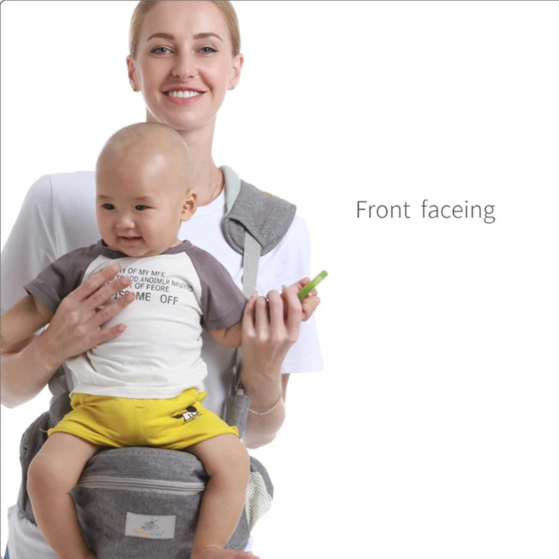 Ergonomic Baby Carrier with Hip Seat - Front-Facing Portable Sling for Baby Gear