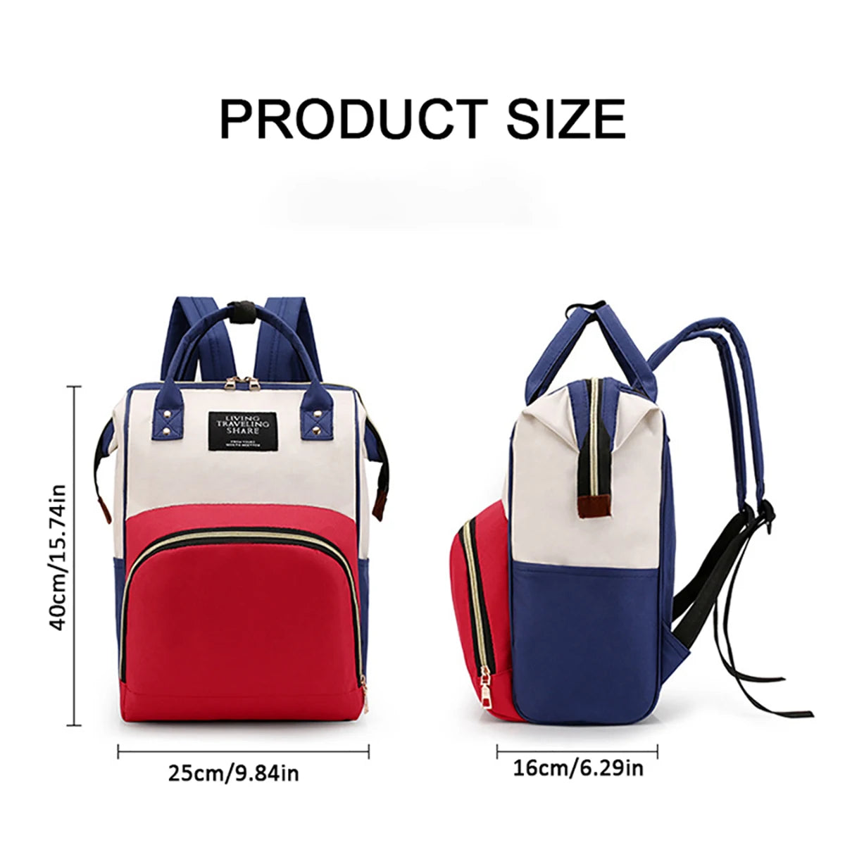 Portable Multi-Functional Mommy Bag - Fashionable Diaper Bag Backpack