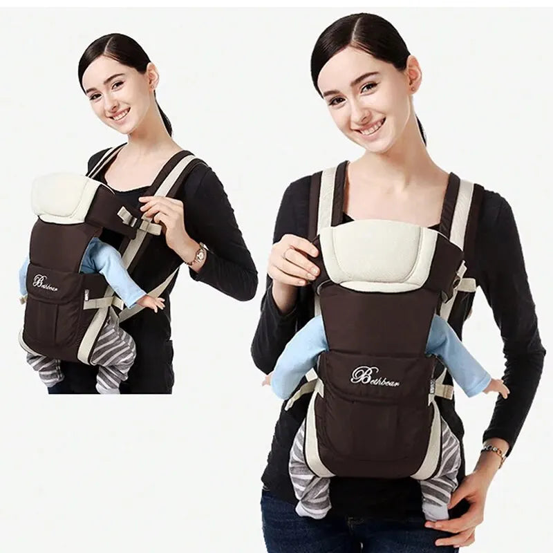 Baby Carrier Backpack - Breathable 4-in-1 Front-Facing Sling Wrap for Infant Comfort