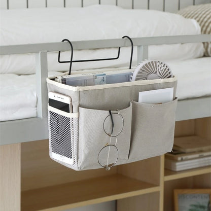 Baby Bedside Pouch Nappy Holder - Crib Storage Organizer Hanging Caddy