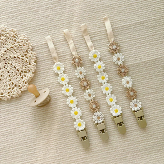 Little Daisy Baby Pacifier Clips - Pacifier Chain & Nipple Holder for Toddlers, Baby Shower Gift