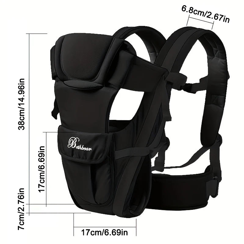 Baby Carrier Backpack - Breathable 4-in-1 Front-Facing Sling Wrap for Infant Comfort