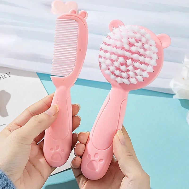 2Pcs/Set Cute Kids Baby Hair Brush and Comb Set