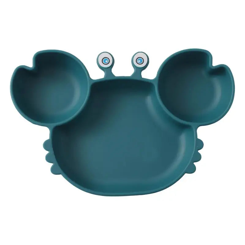 Kawaii Crab Baby Feeding Set - Silicone Baby Bowls, Plates & Spoons, Non-Slip Tableware for Kids