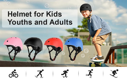 Multi-Sport Helmet - Skateboard, Cycling, Scooter, Roller Skate, Inline Skating & Rollerblading Helmet for Kids, Youth, and Adults