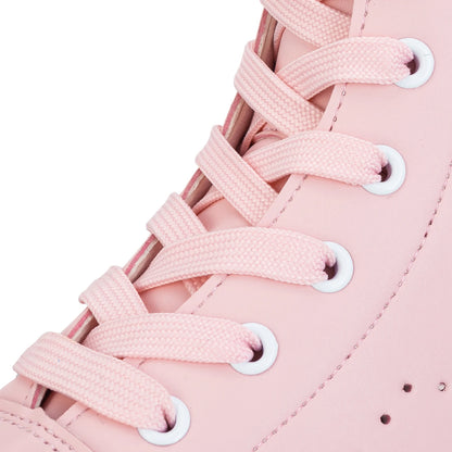 Pink & Purple Double Row Roller Skates for Women & Kids - Breathable Leather 4-Wheel Skating Sneakers