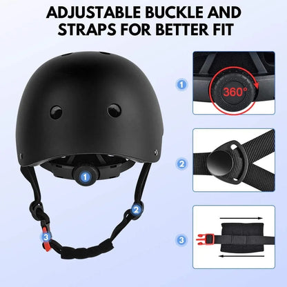 Multi-Sport Helmet - Skateboard, Cycling, Scooter, Roller Skate, Inline Skating & Rollerblading Helmet for Kids, Youth, and Adults