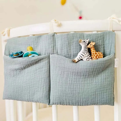 Crib Cotton Hanging Bag - Baby Toys Storage Organizer