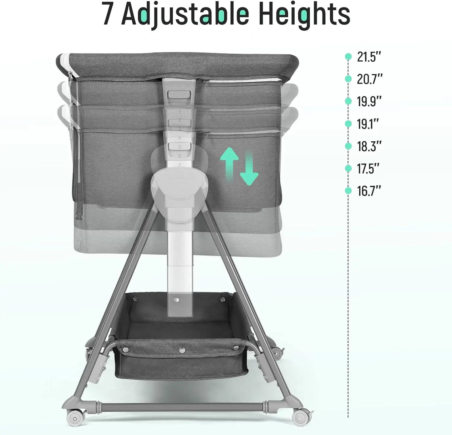 Baby Bassinet – Beside Sleeper for Baby with Easy Folding Design, Storage Basket, and Wheels to Reduce Mom's Fatigue