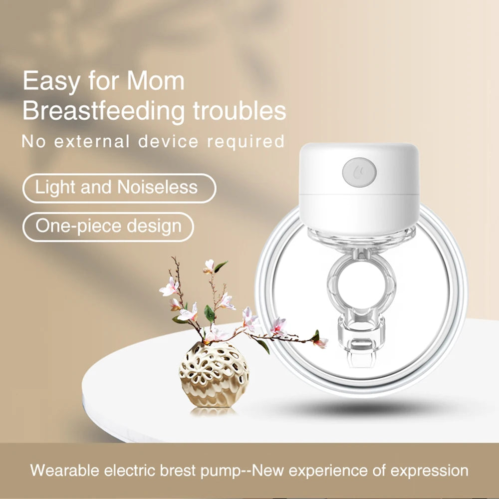 Hands-Free Electric Breast Pump - Portable Wearable Wireless Milk Extractor with UV Disinfection