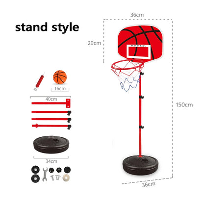 Toddler Adjustable Basketball Hoop - 63-150CM Stand Rack for Kids, Indoor & Outdoor Sports Toy