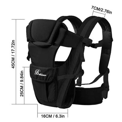 Baby Carrier Backpack - Breathable 4-in-1 Front-Facing Sling Wrap for Infant Comfort